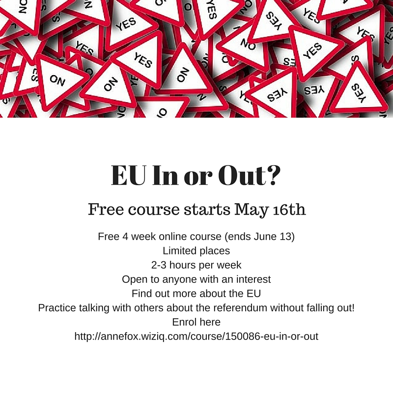 Free course on the UK referendum on the EU